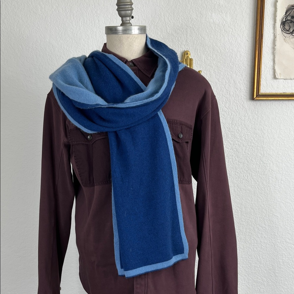 Peter Elliot Cashmere Border Framed Reversible Scarf